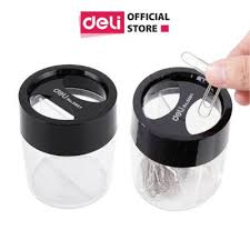 Hộp đựng ghim nam châm đứng Deli 9881